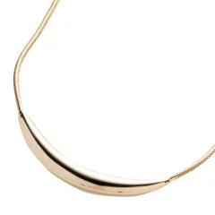 【A：ゴールド×ワンサイズ】[Cream dot. クリームドット公式] ネックレス レディース 2タイプ ロング ラリエット スネークチェーン フリーアジャスター メタル クレセント 月 バー パール 大人 上品 エレガント きれいめ シンプル  