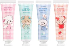 新品 【ミッコキャラクターズ 4点セット】ミッコキャラクターズ ハンドクリーム ムース ＆ ラテ ＆ キャミー ＆ ナッツ [佐川急便]