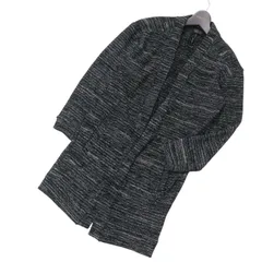 ZARA MAN ザラ マン 通年★ ロング メランジ ニット カーディガン 羽織り ガウン Sz.S メンズ 黒