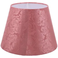 【新着商品】卓上 ミニマリズム かさのみ 屋内照明 雰囲気 装飾ランプ 電球カバー シンプル 電気スタンドの傘 きれい 合金 布製 ホーム装飾 キャッチ式 ランプの笠 刺繍風 花 ピンク 傘のみ 交換用 ランプシェード KESYOO