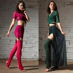 レッグウォーマー ロング 75cm 長め ソックス 大人用 レディース ニーハイソックス ダンス バレエ ヨガ ヒール 穴あき 社交ダンス 踵穴あき ルーズソックス 冷房対策 レッスン 練習 膝上 ニー M250315-184