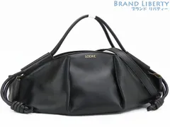 美品 ロエベ パセオ アナグラム 2WAY ハンドバッグ ショルダーバッグ 黒 LOEWE ロエベ アナグラム クロスボディ カメラバッグ ミニ