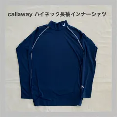 Callaway　キャロウェイ　ゴルフ　長袖インナーシャツ　ハイネックインナーシャツ　UV対策　日焼け対策　長袖シャツ　インナー　ゴルフウェア　スポーツ　ネイビー　メンズ　M