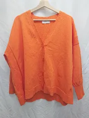 ◇ Simplicite シンプリシテェ オーバーサイズ 長袖 カーディガン 表記なし オレンジ レディース P  【1407260018698】