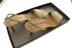 【美品】FABIO RUSCONI ファビオルスコーニ ストラップサンダル ベージュ