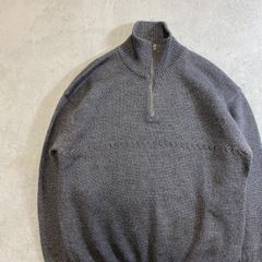 【GIVENCHY】ジバンシー　ハーフジップ　モヘアニット　モヘア55% セーター　状態良好　グレー　ウール