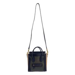 CELINE / セリーヌ | by Phoebe Philo フィービー / ラゲージ ナノ トリコロール 2way ショルダーバッグ | ブラック/カーキ/ベージュ | レディース