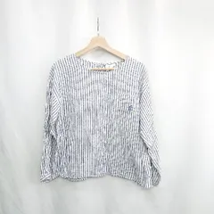 ◇ ⊂ SM2 サマンサ モスモス ムーミン 長袖 ブラウス サイズF ネイビー ホワイト レディース E  【1502060038379】