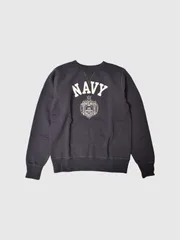 BUZZ RICKSON'S バズリクソンズ スウェット メンズ レディース 大きいサイズ 厚手 ブランド 裏起毛 SET-IN CREW NECK SWEAT SHIRT NAVY 日本製 BR69339