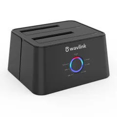 【特価セール】WAVLINK USB 3.0 SATA I/II/III デュアル ベイ外付けハード ドライブ ドッキング ステーション 2.5 インチまたは 3.5 インチ HDD、SSD オフライン クローン デュプリケータ機能付き USB3.0 5Gbp