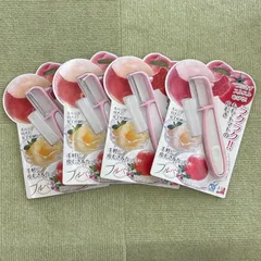 【新品】フルーツピーラー 皮むきカッター 4本セット（キャップ、ナイフ付き）のサムネイル