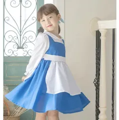 【100-130cm】プリンセス町娘風エプロンワンピース ハロウィン　テーマパーク 美女と野獣 ベル風 コスプレ コスチューム キャサリンコテージ TAK