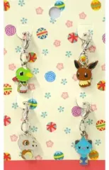 【中古】キーホルダー・マスコット(キャラクター) イーブイ＆カラカラ＆ネイティオ＆フタチマル こけしめたるちゃーむせっと ポケモン×和柄 「ポケットモンスター」 ポケモンセンター限定