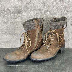 レースアップ ショートブーツ ブラウン 25.5cm ナチュラル系 - メルカリ