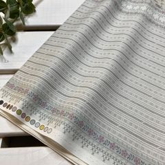 Yu070◇2.0m◇コットン100%◇秋田景子◇E◇ナチュラルボーダー