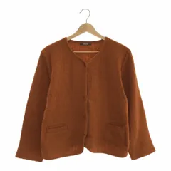 極美品♦︎ BABYLONE ノーカラージャケット　38キャメルカーディガン日本製 極美品♦︎ BABYLONE ノーカラージャケット38キャメル