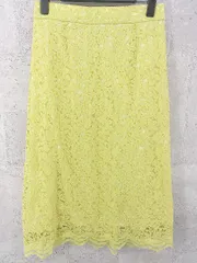 ◇ ELLE エル 総レース 膝下丈 ロング スカート サイズ38 イエロー レディース 【中古】 【1002800985647】のサムネイル