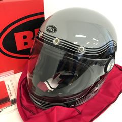 BELL ベル BULLITT FLOW GLOSS フルフェイスヘルメット 除菌消臭済 Lサイズ グレー ブラック オートバイ ツーリング ライディング バイカー バイク用品 ◇TA2694