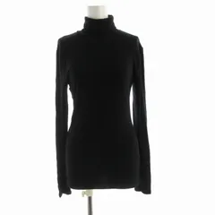 スリードッツ three dots Light weight rib l/s turtle neck ニット セーター プルオーバー タートルネック 長袖 M 黒 ブラック JR2001Y /RO