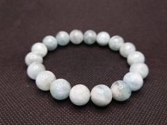 ＜天然石パワーストーン　アクアマリン　ブレスレット＞処分激安価格：天然石高品質AA商品：処分特価管理No.828