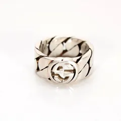 GUCCI グッチ インターロッキングG リング 661515 J8400 0728 シルバー925 ワイド 指輪 アクセサリー メンズ レディース ユニセックス【新品・本物】 売れ筋