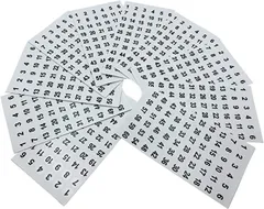 EDEN（エデン） 業務用 下の色が透けて見える 透明 数字シール 番号シール 1-60番 10シート入り 10mmE762