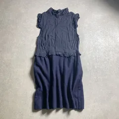 ★KAREN WALKER/フリルディテール ジョーゼット ドッキング ワンピース /size US4 UK8/カレンウォーカー