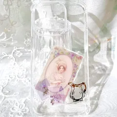 iPhone16 14 14Pro Plus MAX 15 SE 12 mini 13 plus ハンドメイド　パープル　紫　iPhoneケース　アイフォンケース　スマホカバー　Android レジンスマホケース　ギャラクシー　韓国　ビンテージ