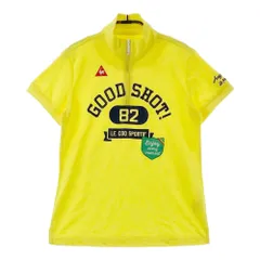 サイズ：M LE COQ GOLF ルコックゴルフ  半袖ハーフジップTシャツ  イエロー系 [240101373846]# ゴルフウェア レディース ストスト