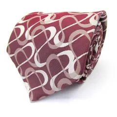 ピエールカルダン ブランド ネクタイ 総柄 シルク 日本製 PO  メンズ ワインレッド Pierre Cardin 【中古】