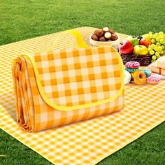 ピクニックマット 150x200cm　防水・防砂　ビーチブランケット　洗える軽量で持ち運び可能なPE不織布折りたたみマット　屋外キャンプ芝生用