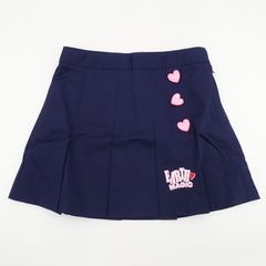 EARTH MAGIC ハートボタン ネイビープリーツスカート 150サイズ アースマジック 子供服 キッズ 女の子用 タグ付 未使用