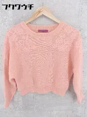 ◇ DOLLYGIRL BY ANNASUI モヘア混 刺繍 ドルマン 長袖 ニット セーター サイズ2 ピンク レディース 【1002800676057】