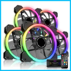 迅速発送】EZDIY-FAB 新しいデュアルリング120mm RGB LEDケースファン