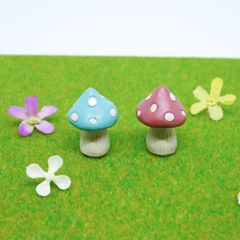 セルバロマンティカ　スリムキノコS　ブルー/ピンク２個セット　丸和貿易　ガーデンマスコット