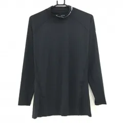 【新品】アンダーアーマー ハイネックインナーシャツ 黒 ネックロゴプリント ヒートギア メンズ XL ゴルフウェア UNDER ARMOUR