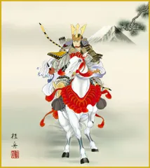 色紙  色紙掛けなし 色紙絵  和風 大成武者  モダン 掛軸 床の間 和室 おしゃれ 壁掛け 絵