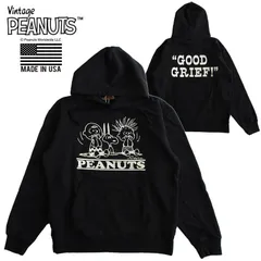 スヌーピー 裏毛プルオーバーパーカー/スウェット ヴィンテージピーナッツ VINTAGE SNOOPY メンズ レディース ユニセックス 米国製