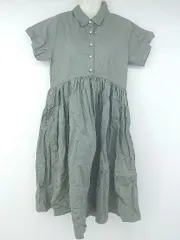 ◇ PUNYUS プニュズ パールボタン 半袖 膝下丈 ワンピース サイズ1 モスグリーン系 レディース P 1307250020390のサムネイル