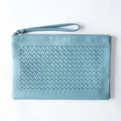 BOTTEGA VENETA ボッテガ ヴェネタ イントレチャート INTRECCIATO クラッチバッグ セカンドバッグ メンズ レディース ユニセックス ライトブルー 水色 598225