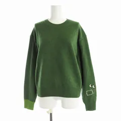 ユニクロ UNIQLO アニヤハインドマーチ ANYA HINDMARCH プレミアムラムクルーネックセーター ニット 長袖 L 緑 グリーン 251-468868 /RO