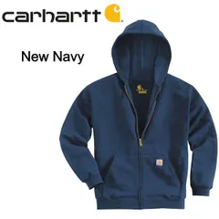 【新品】カーハート パーカー ネイビー Carhartt フルジップパーカー フード スウェット MIDWEIGHT HOODED K122 メンズ