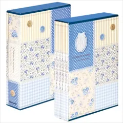 【お取り寄せ】ナカバヤシ　５冊組ポケットアルバム２７０枚パッチワークブルー　5PL-270-31-B