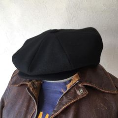 新品 Newyork Hat Wool Newsboy Cap Black ニューヨークハット ウール ニュースボーイキャップ キャスケット 帽子 US-XL (61cm)