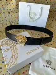 ✨激レア✨VERSACE ヴェルサーチ　メデューサ　スタッズ　ベルト　バックル 美品○VERSACE ヴェルサーチ メデューサ オーバルバックル