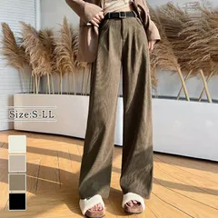 コーデュロイパンツ レディース ワイドパンツ ロング ゆったり ストレートパンツ ロングパンツ 長ズボン 部屋着 秋物 ストレート 体型カバ