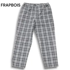 FRAPBOIS フラボア 秋冬 ストレッチ★ テーパード チェック パンツ Sz.1 メンズ ユニセックス グレー 日本製のサムネイル