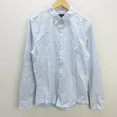 G■アバクロンビー&フィッチ/Abercrombie&Fitch  長袖BDシャツ/ギンガムチェック【L】水色/men's/170【中古】■