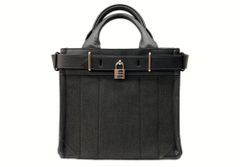 Porter 2-Way Tote Bag, Shoulder Bag, Handbag, Padlock, Key, Black - Men's Tote Bag, Solid Black, 104bag-20