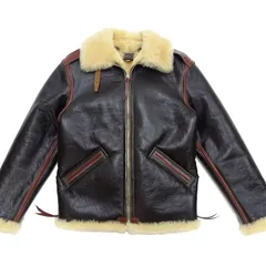 (Mサイズ) バズリクソンズ Type B-6 シープスキン(羊革) レザー(本革) フライトジャケット  “A.C. CONTRACT No. 42-5110-P BUZZ RICKSON CLO. CO.” BR80652 ミリタリー シールブラウン